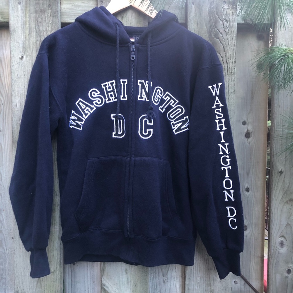 Vintage Washington DC Zippered Hoodie Unisex